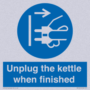 Unplug the kettle when finished